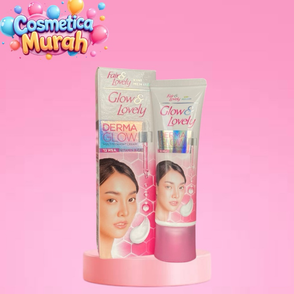 cb] FAIR & LOVELY menjadi GLOW AND LOVELY derma glow multivitamin cream 23 gr