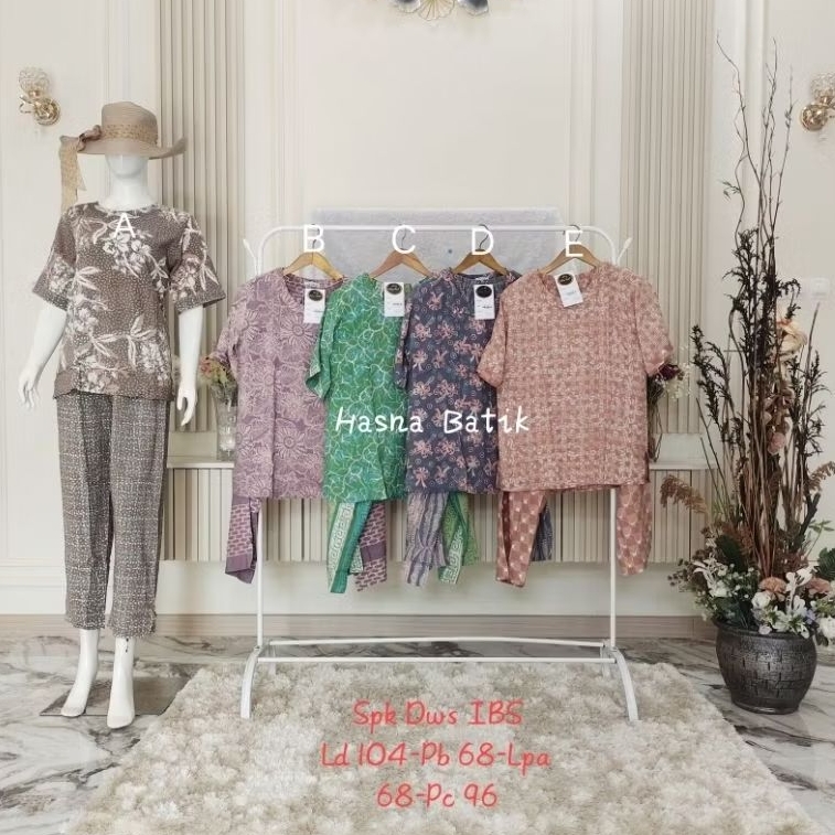 Setelan Celana Luza (Spk. Dws IBS) Batik Pekalongan