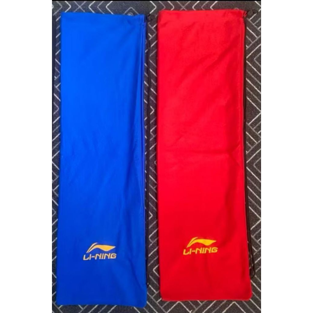 Sarung raket Lining bordir / Tas serut Lining bordir