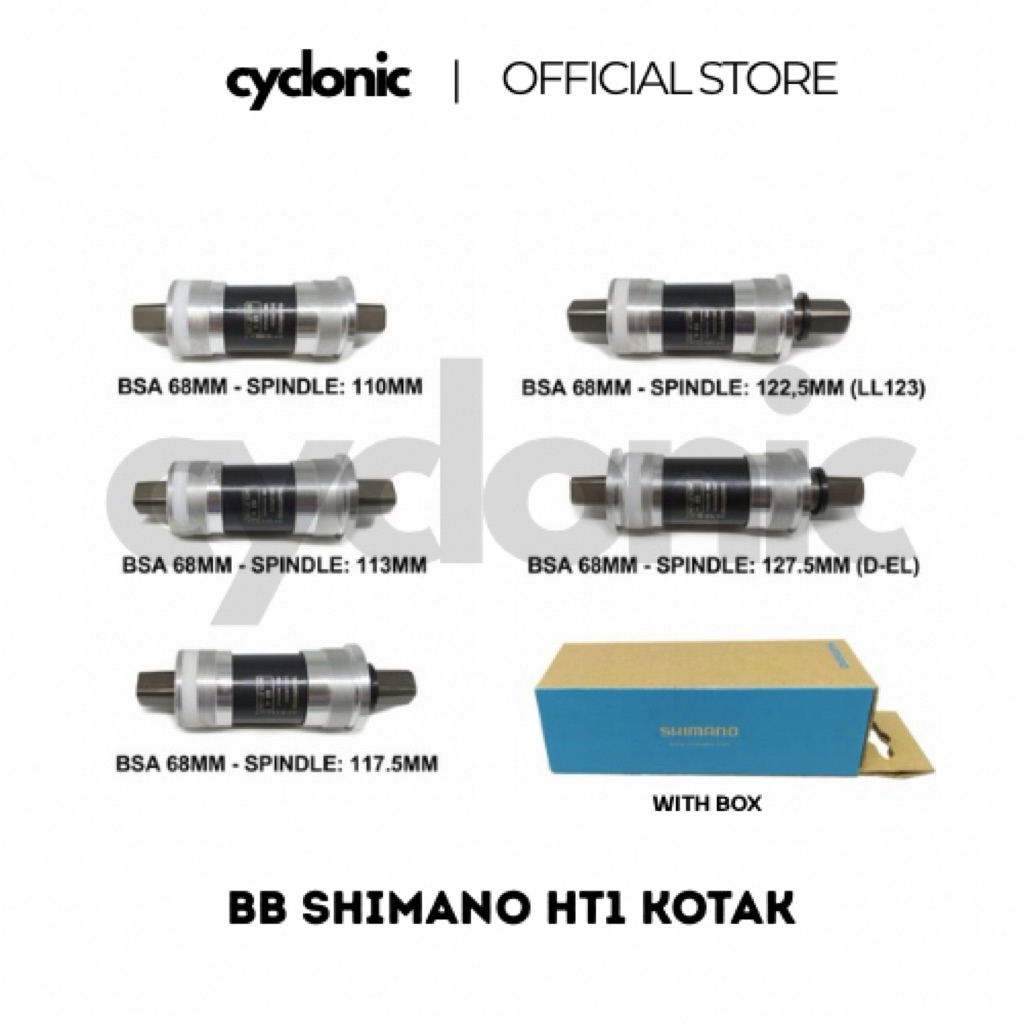 BB Shimano HT1 Kotak Original | Bottom Bracket Sepeda