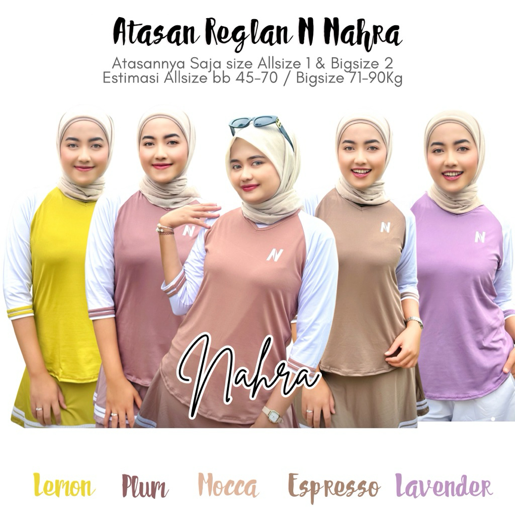 Nahra Atasan Reglan Nude N(Atasannya Saja) Baju Senam Olahraga Bahan Spandek Polyester untuk Wanita