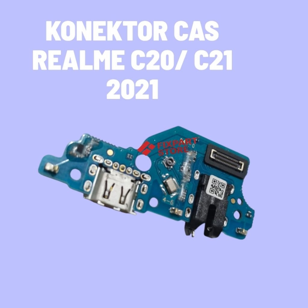 Fleksibel Konektor Charger Realme C20 / Realme C21 2021 Full Komponen IC PCB Board Original – Sparep