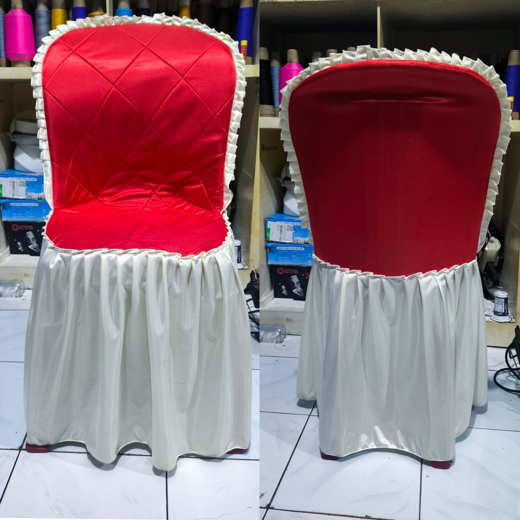 Sarung kursi napoly 101,102,100,209 busa tanpa pita/Sarung kursi napoly plastik kain filamin