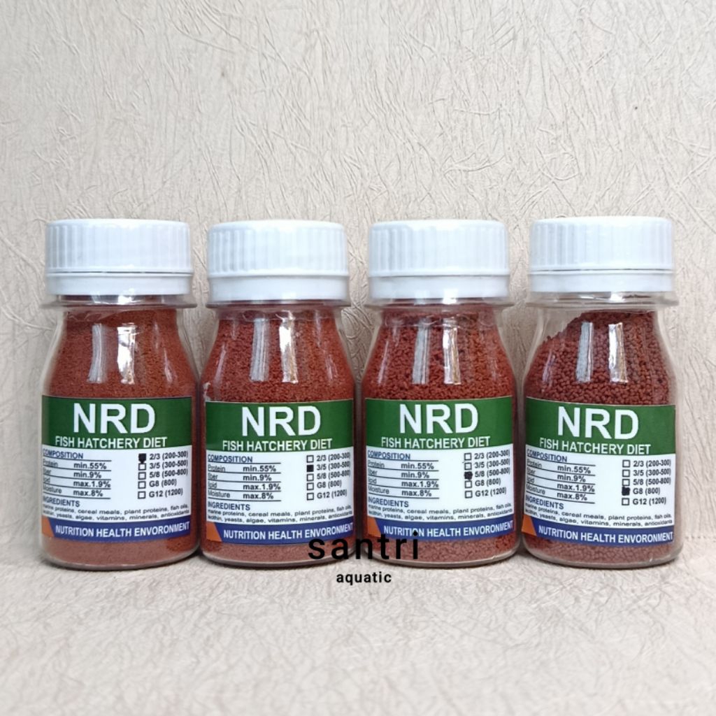 NRD 2/3 3/5 5/8 G8 30gram Pakan Pelet ikan hias