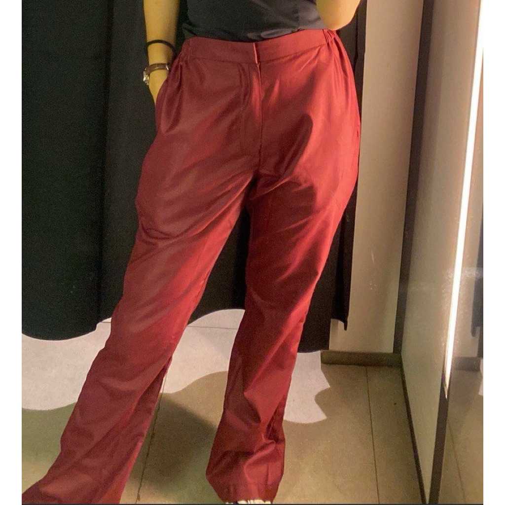 sideline flare pants maroon