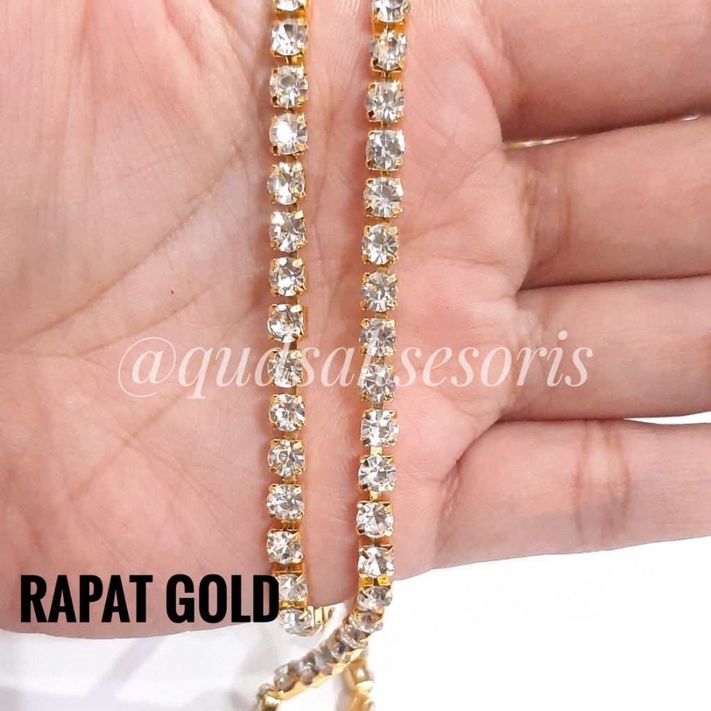 Permata cangkang renteng rapat per 1 meter