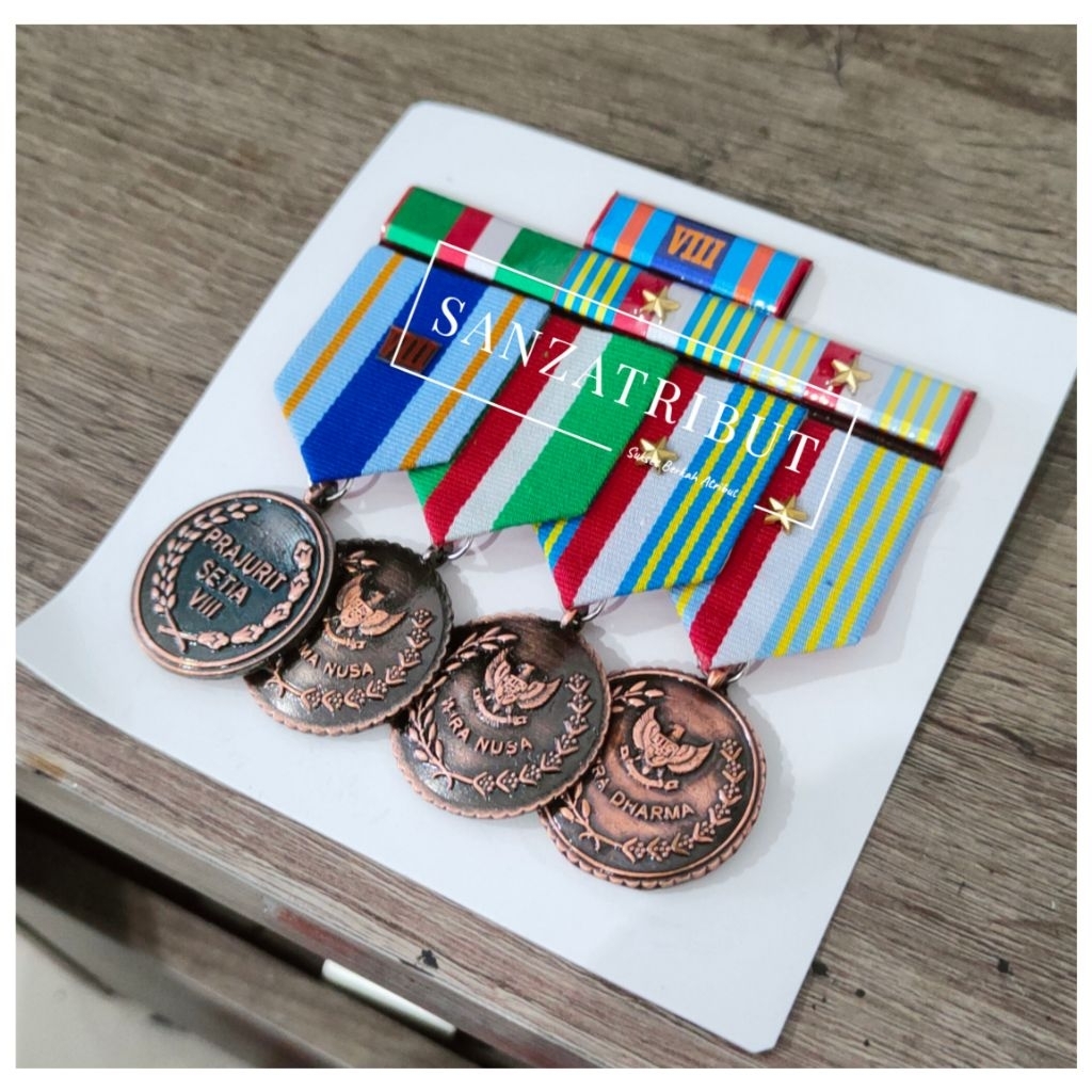 Satya Lencana PDH PDU TNI 8 Tahun Dharma Nusa Wira Nusa Wira Dharma Set Tanda Kasa Promo Terbaru