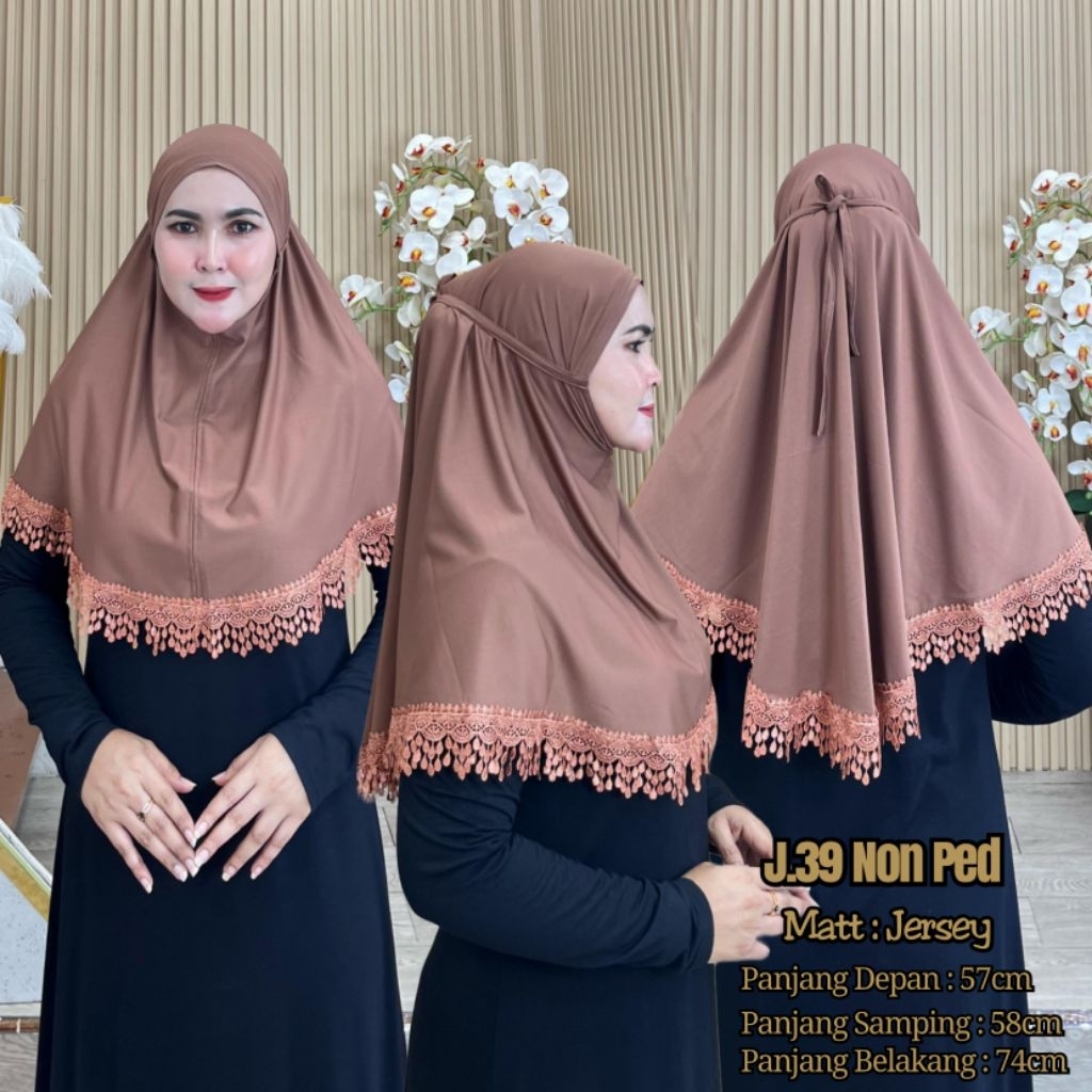AJE ZAS - J.39 Non Ped Hijab Daily Hijab Instan Bahan Jersey