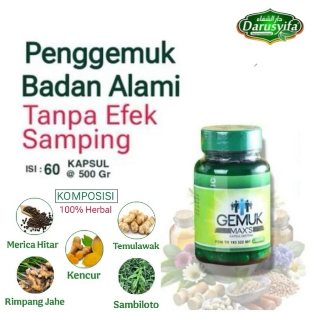 kapsul Gemuk Badan Herbal Darusyifa