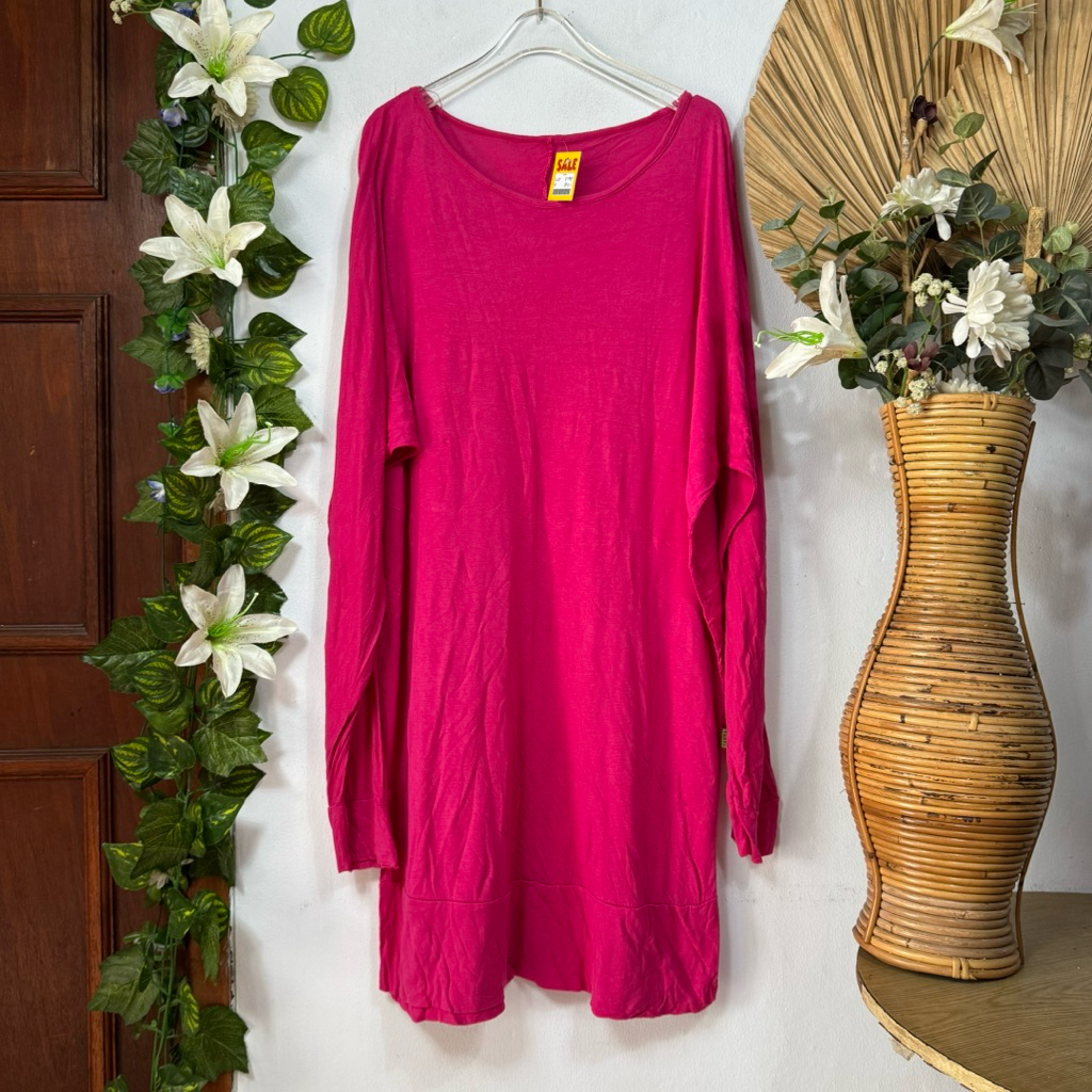 Tunik Katun Rayon Pink Fuschia