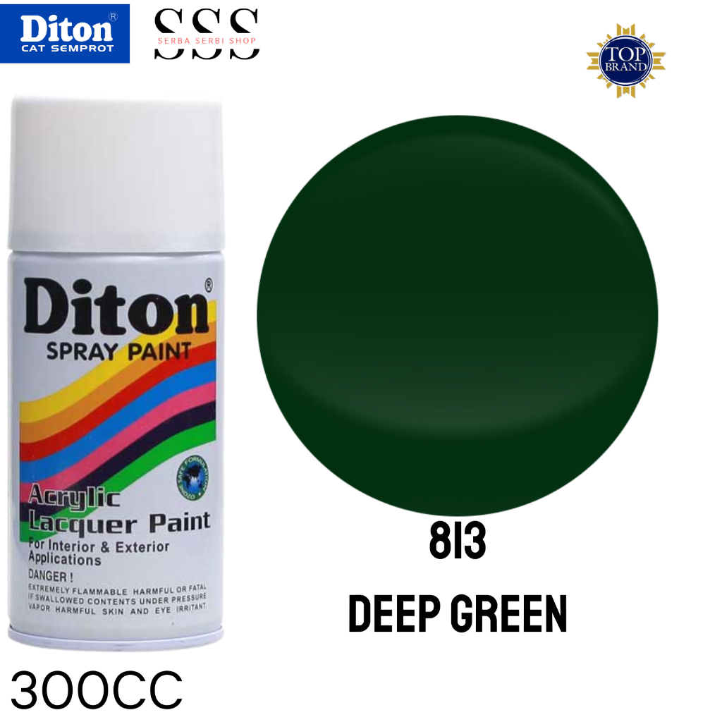 DEEP GREEN 813 - Pilok Pilox Cat Diton Hijau Deep Green Hijau Tua Glossy Mengkilap Spray Paint 300cc