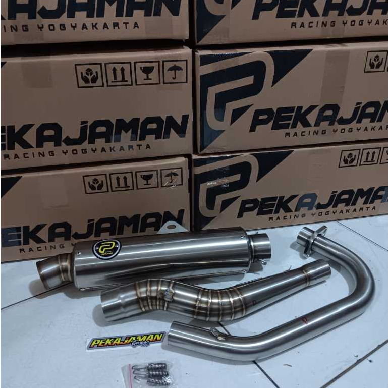 Knalpot Racing/Knalpot dor/Racing Muffler Merk Pekajaman Bass Ulem pnp CB GL Pro GL 100 Tiger
