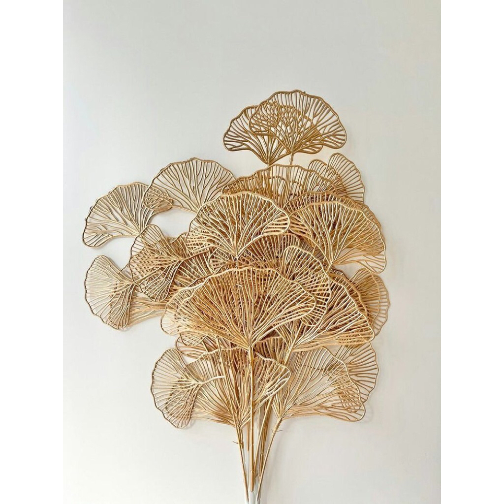 Gold Shell gingko leaf artificial flower decoration