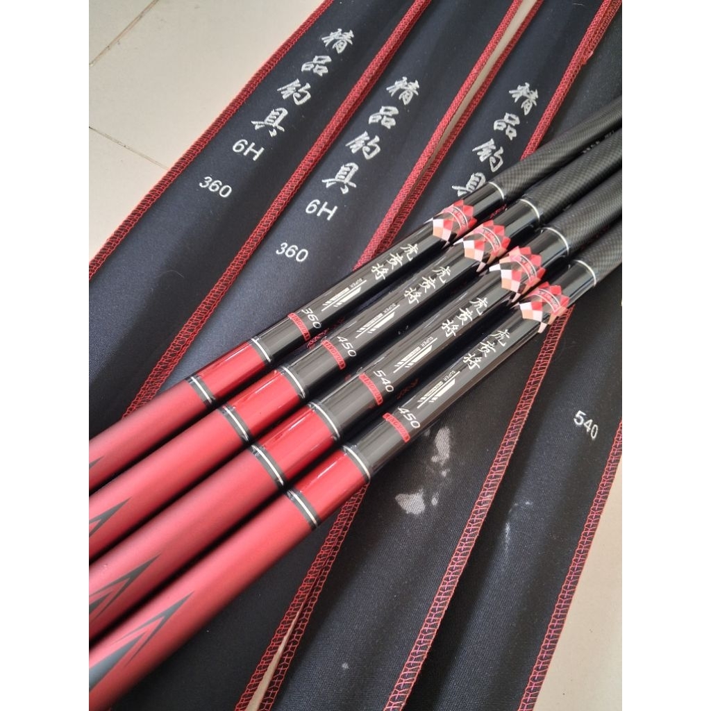 TEGEK IMPORT HUBENJIANG SIZE 360 450 540 BONUS UJUNG CARBON 60 CM