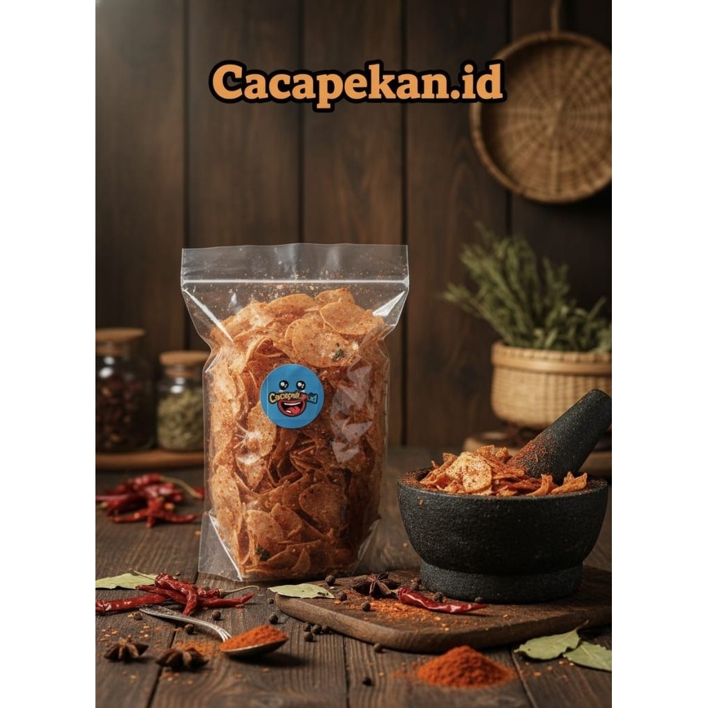 KRIPIK KACA PEDAS DAUN JERUK 1 KG