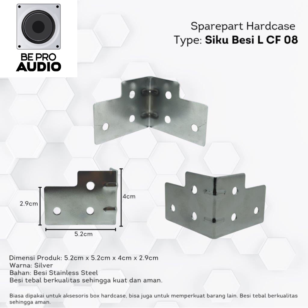 Siku Besi L CF 08 / Siku Besi L Hardcase / Siku Besi L 5 x 5 cm BMA