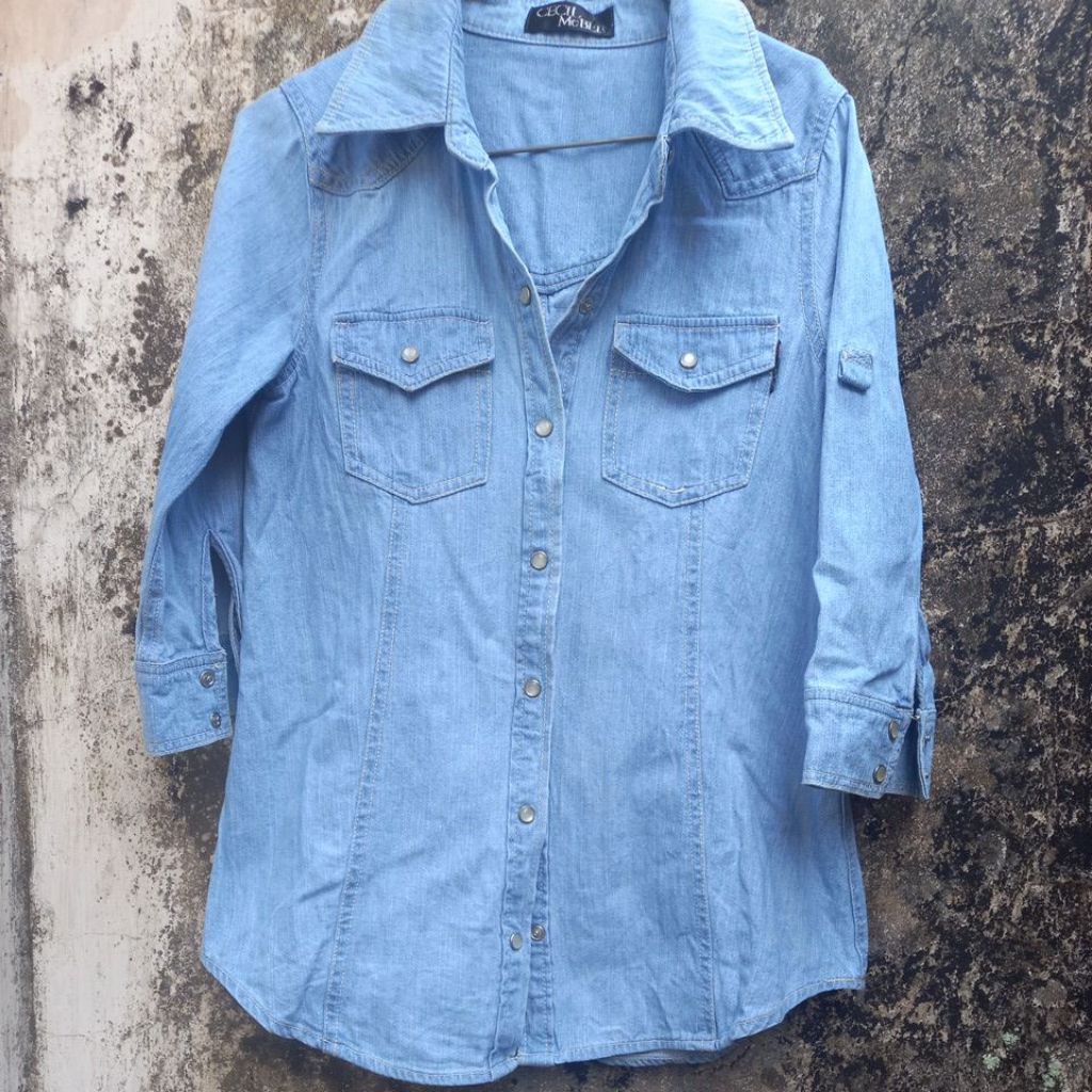 kemeja jeans cecil mcbee