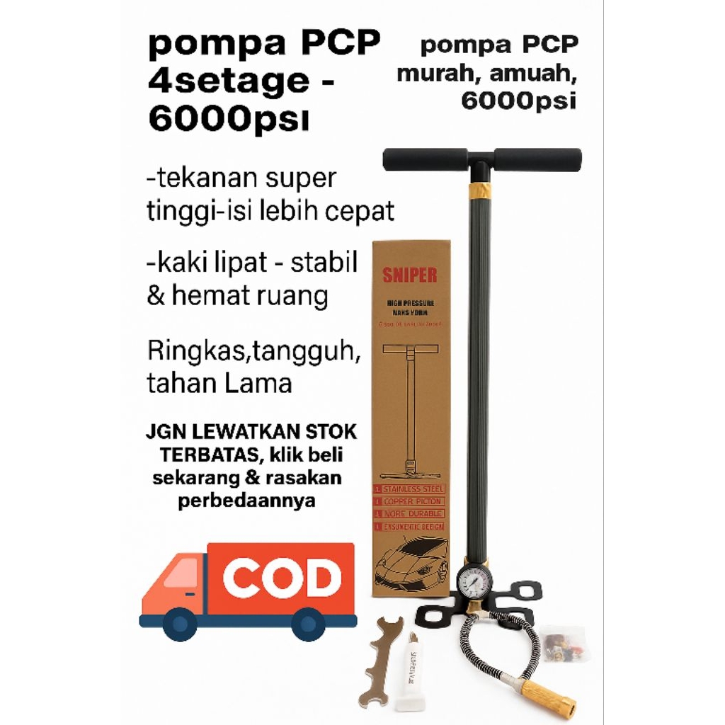 Pompa PCP 4 Stage 6000 PSI – Pompa PCP Kaki Lipat – Pompa PCP Murah – Pompa PCP 6000 PSI