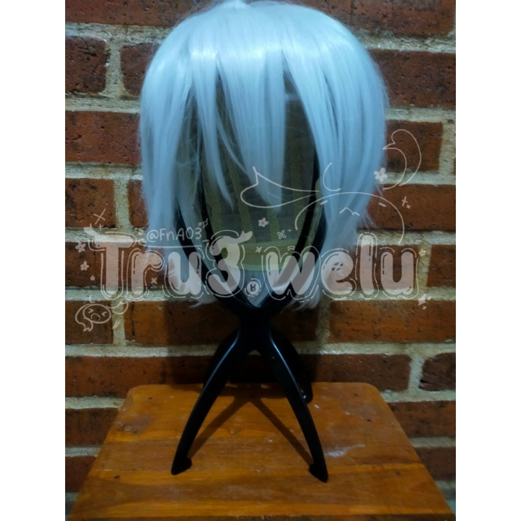 Wig Manmei Putih pendek Cosplay Nagi Seishiro / Gojo Satoru / Hikaru