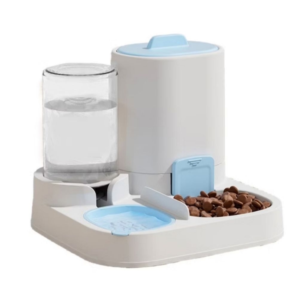 tempat makan dan minum kucing otomatis dispenser makanan kucing