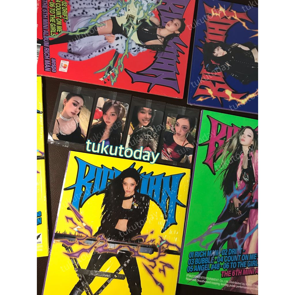 [NEW ARRIVAL]READY STOCK Official aespa Photocard PC POB KTOWN4U KTOWN RICH MAN — KARINA GISELLE WIN