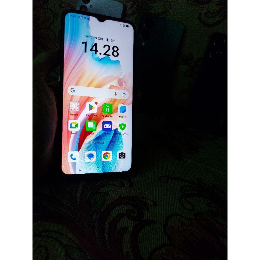 oppo a38 ram4/128gb second resmi hp+sofe case/ batangan