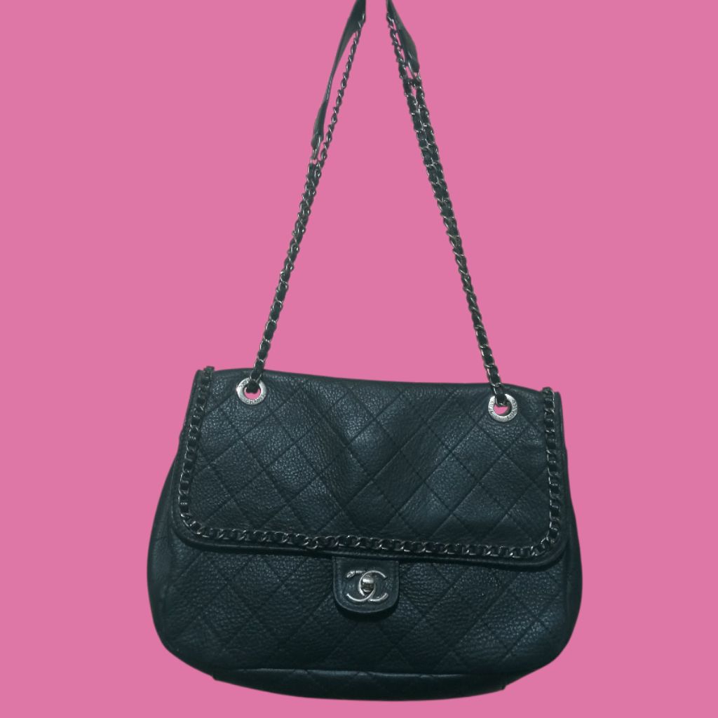 CHANEL Genuine Leather Shoulder & Sling Bag Tas Slempang Cewek Bahan Kulit Asli