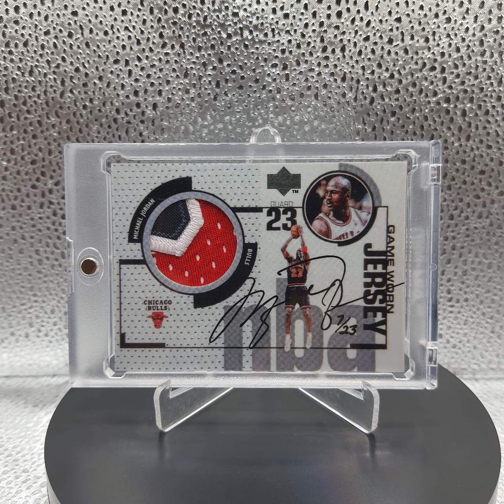 391. Kartu Basket - Custom Card 1998-99 Upper Deck Jordan Jersey Autographs #SPx-GJ Michael Jordan