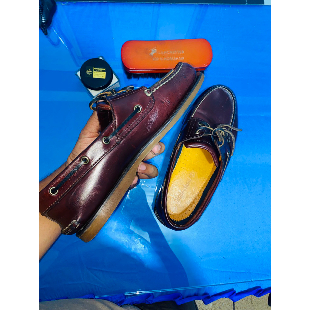 sepatu kulit timberland boat shoes leather not nappa milano gh bass sperry ecco prabu (link co kecil