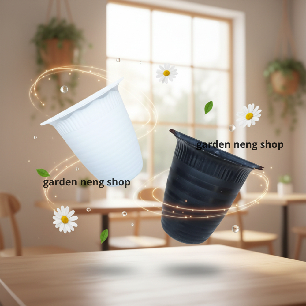 DINDING TAWON 15 (15cm) PUTIH : Pot bunga tempel Pot dinding kecil tanpa lubang