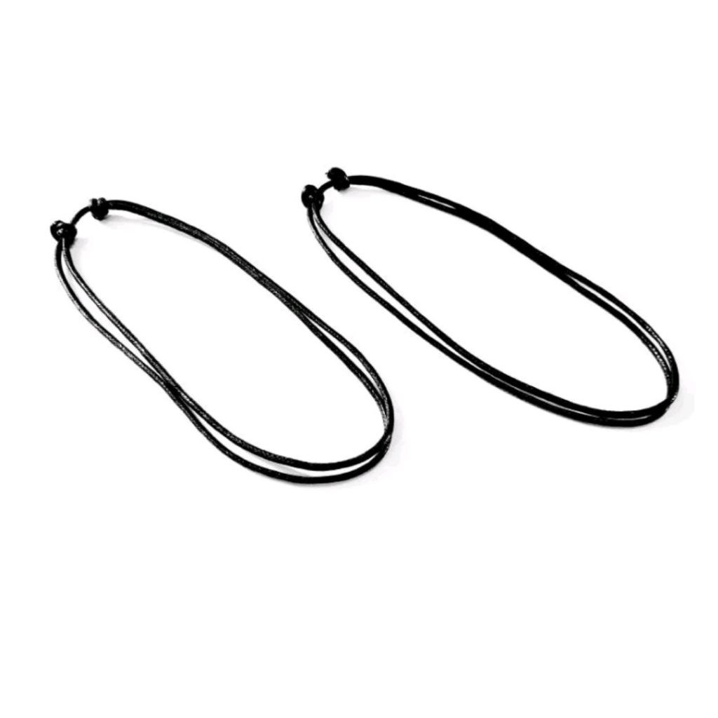 KALUNG PRIA TALI HITAM POLOS SERUT BISA PANJANG PENDEK