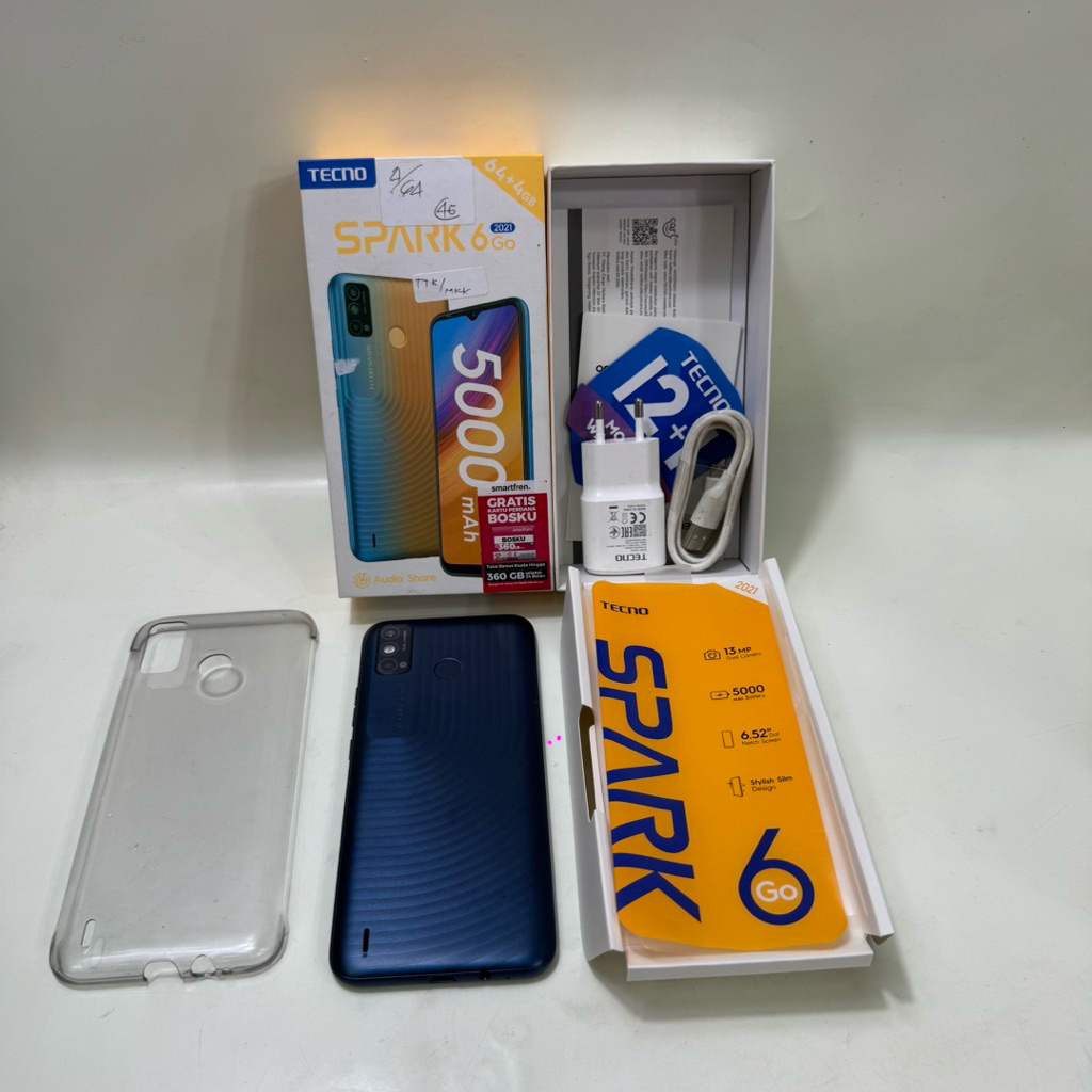 Tecno Spark 6 Go 2/32gb Fullset Second Garansi Resmi