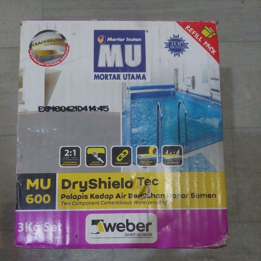 Dry Shield Tec/Pelapis Kedap Air Berbahan Dasar Semen MU 600 3 Kg
