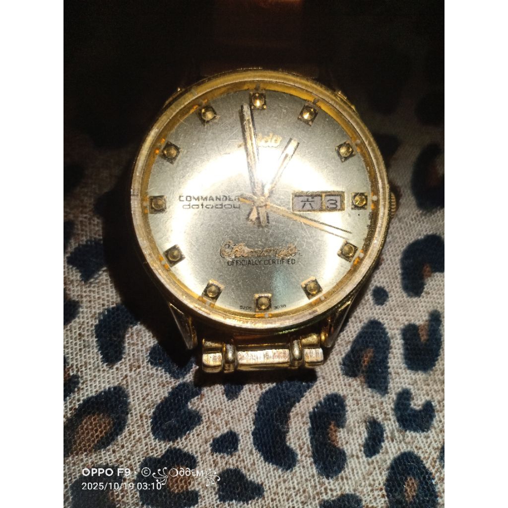 Jam Tangan Mido Commander Datoday. TANPA MESIN. (SECOND)