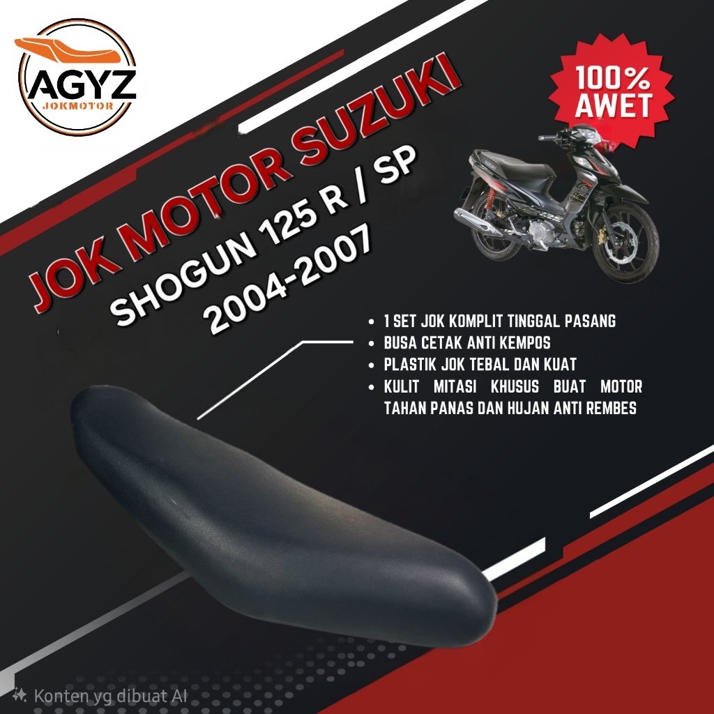Jok motor shogun 125 jok suzuki shogun 125 R / SP 2004-2007