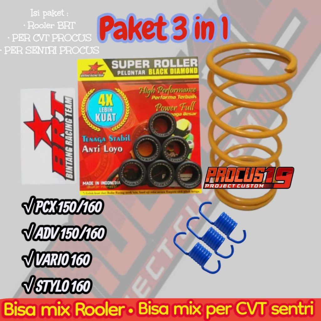 PAKET UPGRADE CVT PCX 160 PAKET KIRIAN PCX ADV STYLO VARIO 160