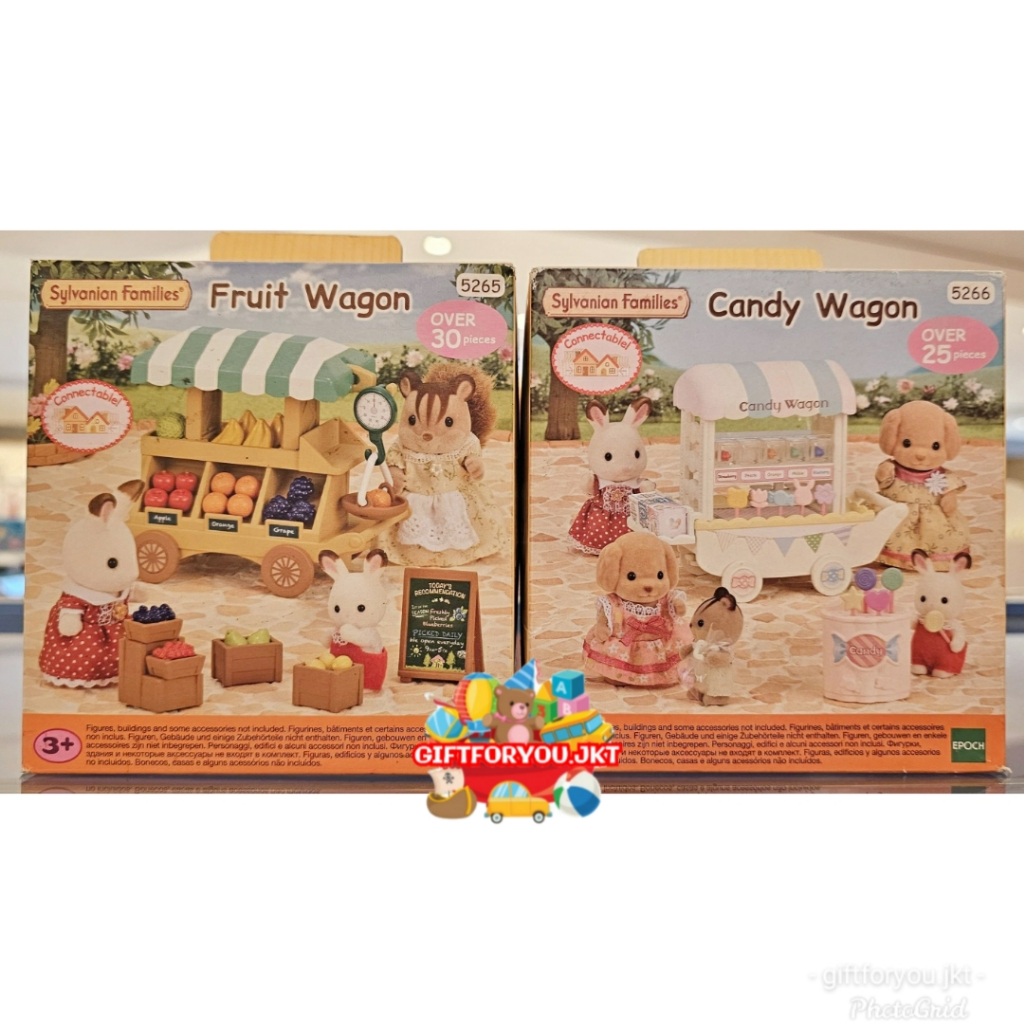 Sylvanian Families Fruit Wagon Candy Wagon Mainan Anak Toy Kid Figure Boneka Mini Doll Pretend Play 