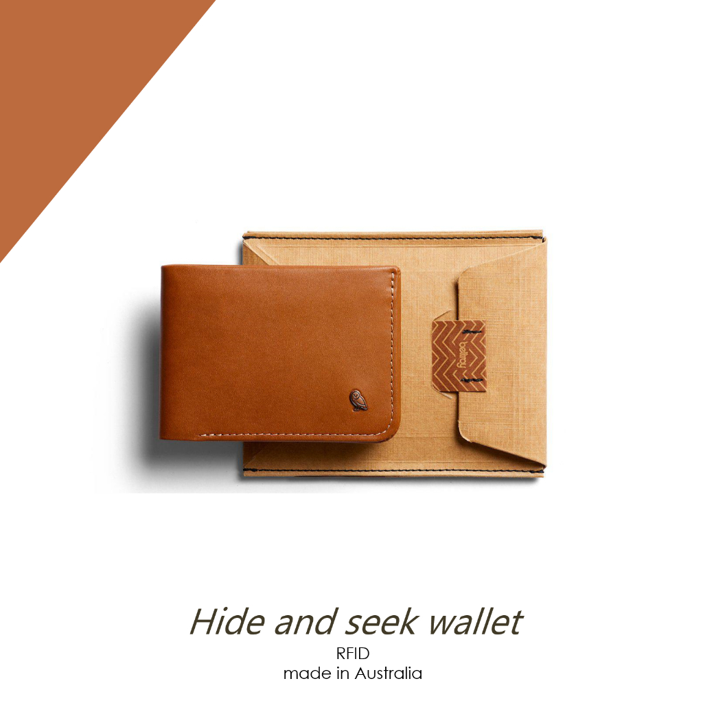 Dompet Bellroy Hide and Seek Wallet Caramel RFID Original