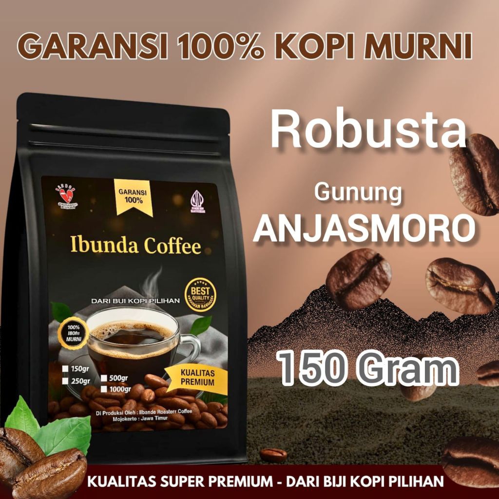 Ibunda Coffee - Kopi Super Premium Robusta Gunung Anjasmoro - Kopi Bubuk Murni Robusta Pegunungan An
