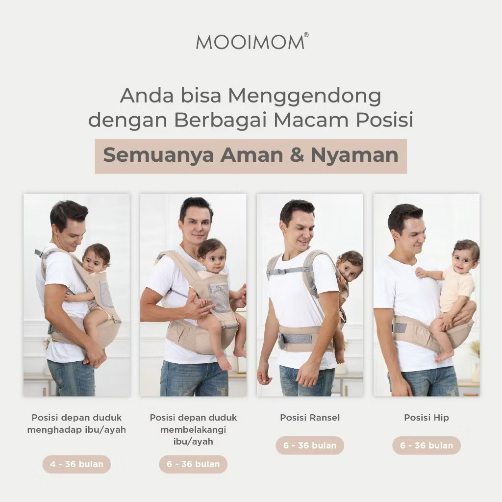 Preloved Gendongan Bayi Hipseat Nyaman - Casual Hipseat Carrier MOOIMOM