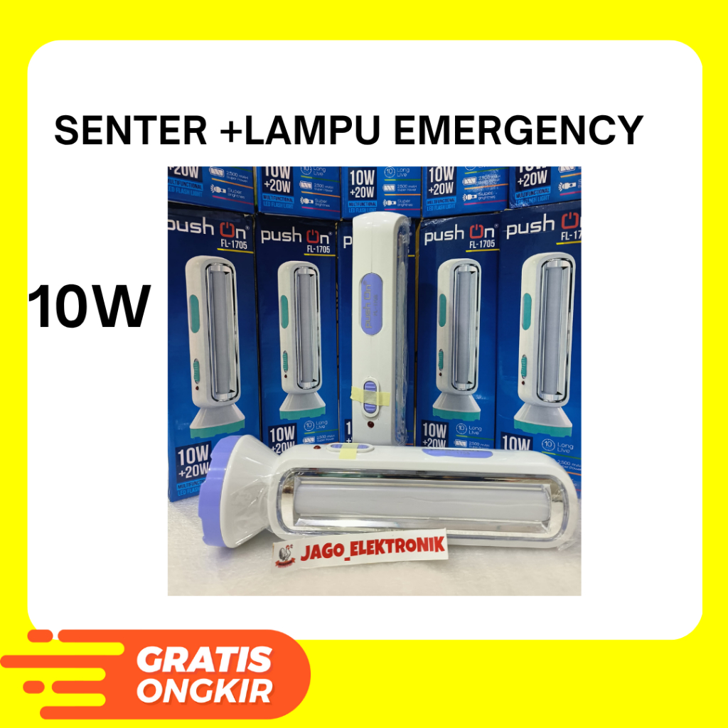 Senter Lampu Emergency Push On FL-1705