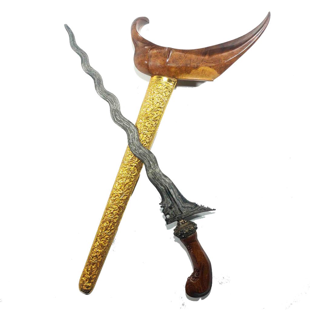 Keris Singa Barong Luk 13 Pamor Kulit Semangka Tangguh Kamardikan