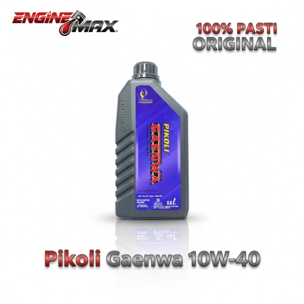 BONUS STICKER- Oli Pikoli Gaenwa 10W40 1L Synthetic – Oli Motor 4T Wangi Permen Karet PASTI ORIGINAL