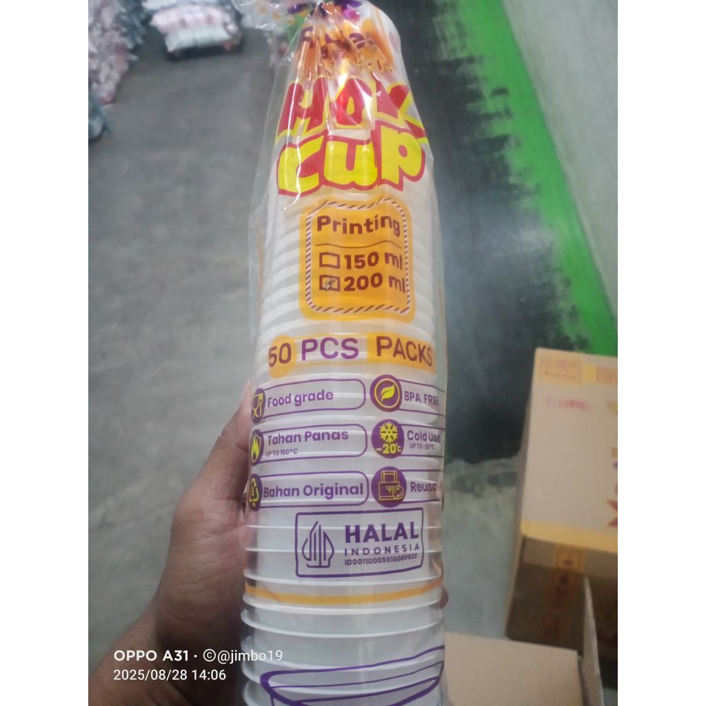 GELAS BOLA BOLA 200ml / GELAS KOPI PLASTIK
