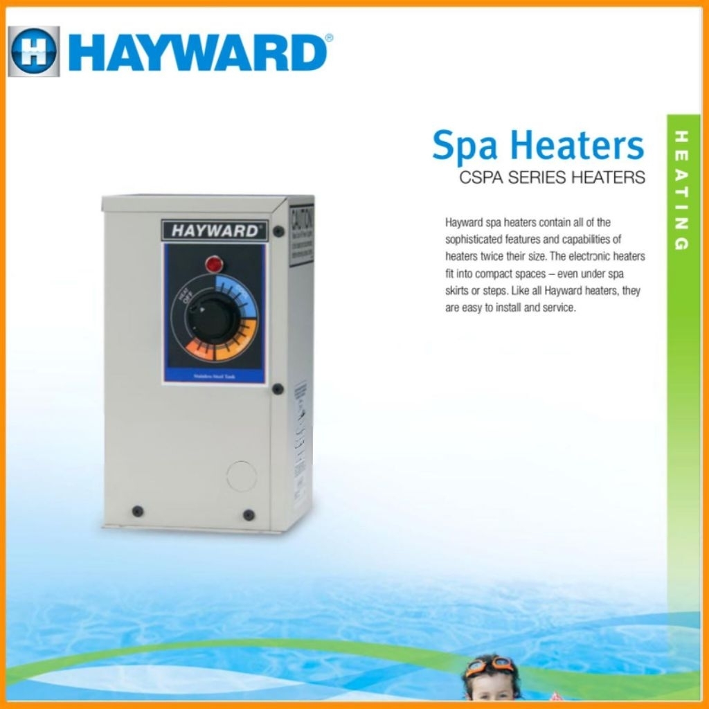 Water Heater Electric Pemanas Air Spa Jazucii Kolam Renang Hayward