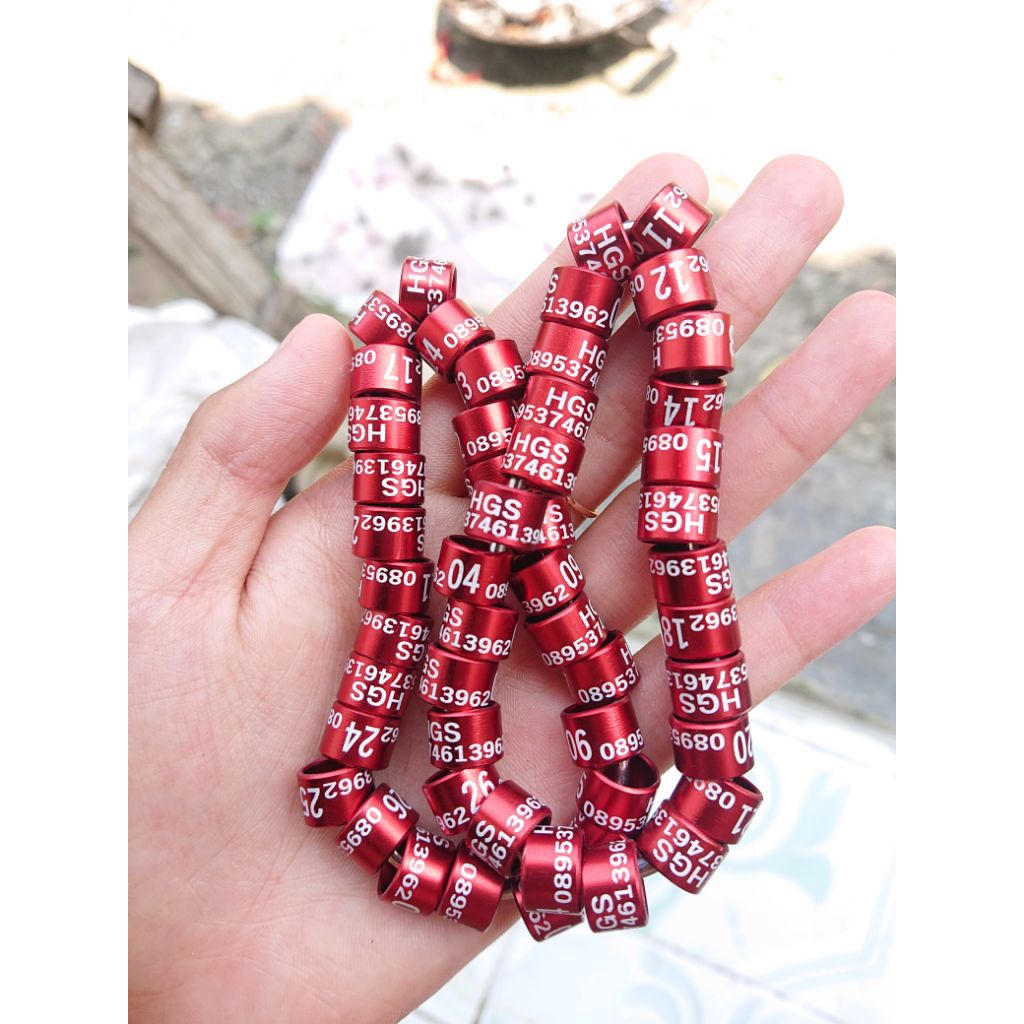 Ring Merpati Laser free custom nama Mewah Paket 25biji