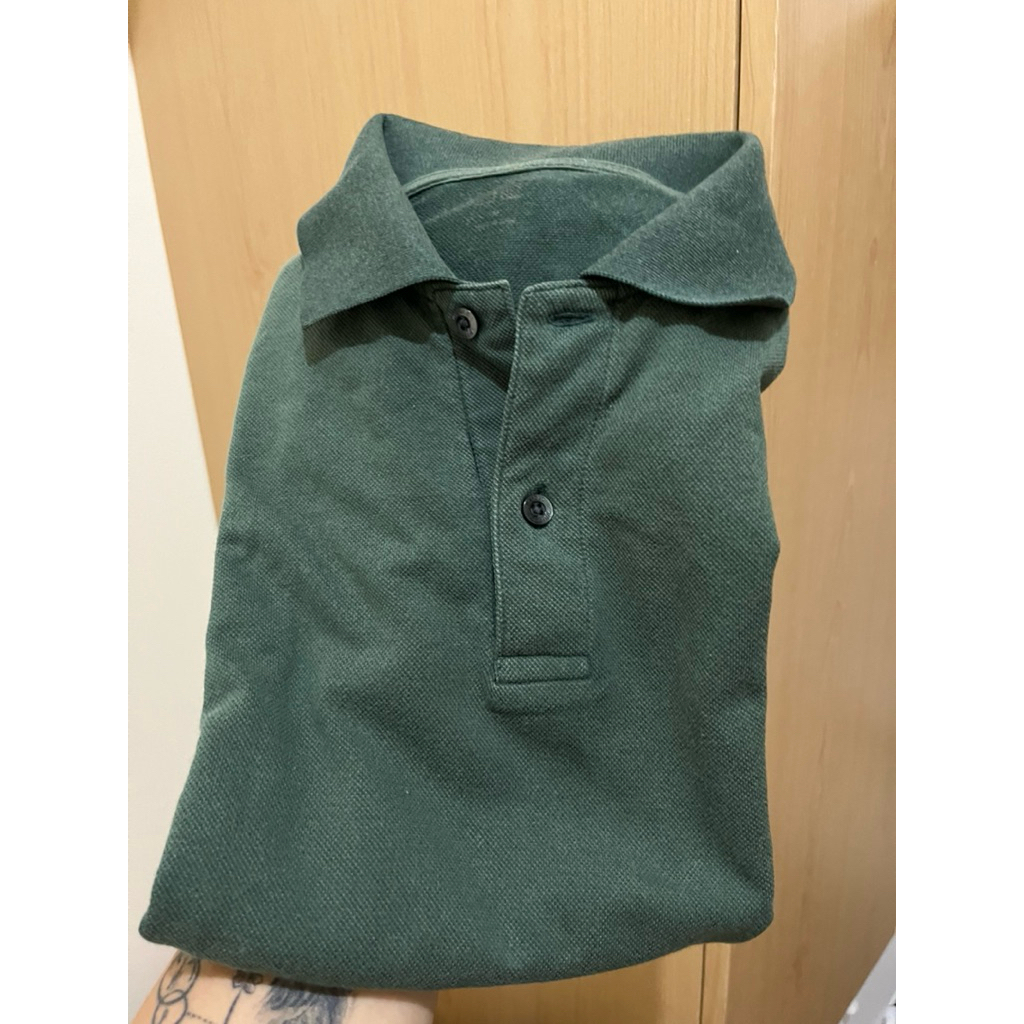 polo shirt uniqlo green army men