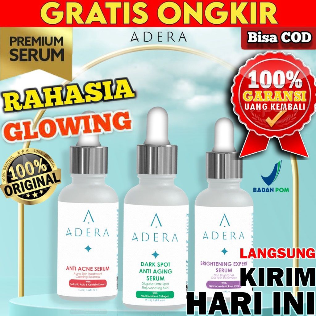ADERA SERUM ORIGINAL 100% SERUM ANTI AGING FLEK HITAM KERUTAN