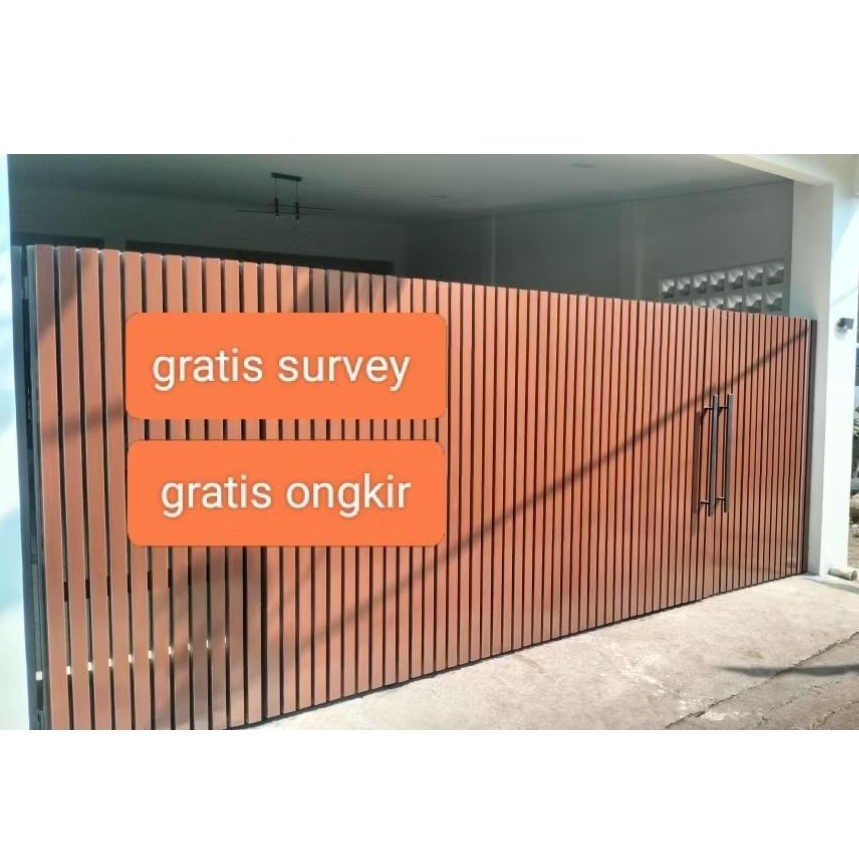 PAGAR SLEDING BESI HOLLO MOTIF WPC DUMA