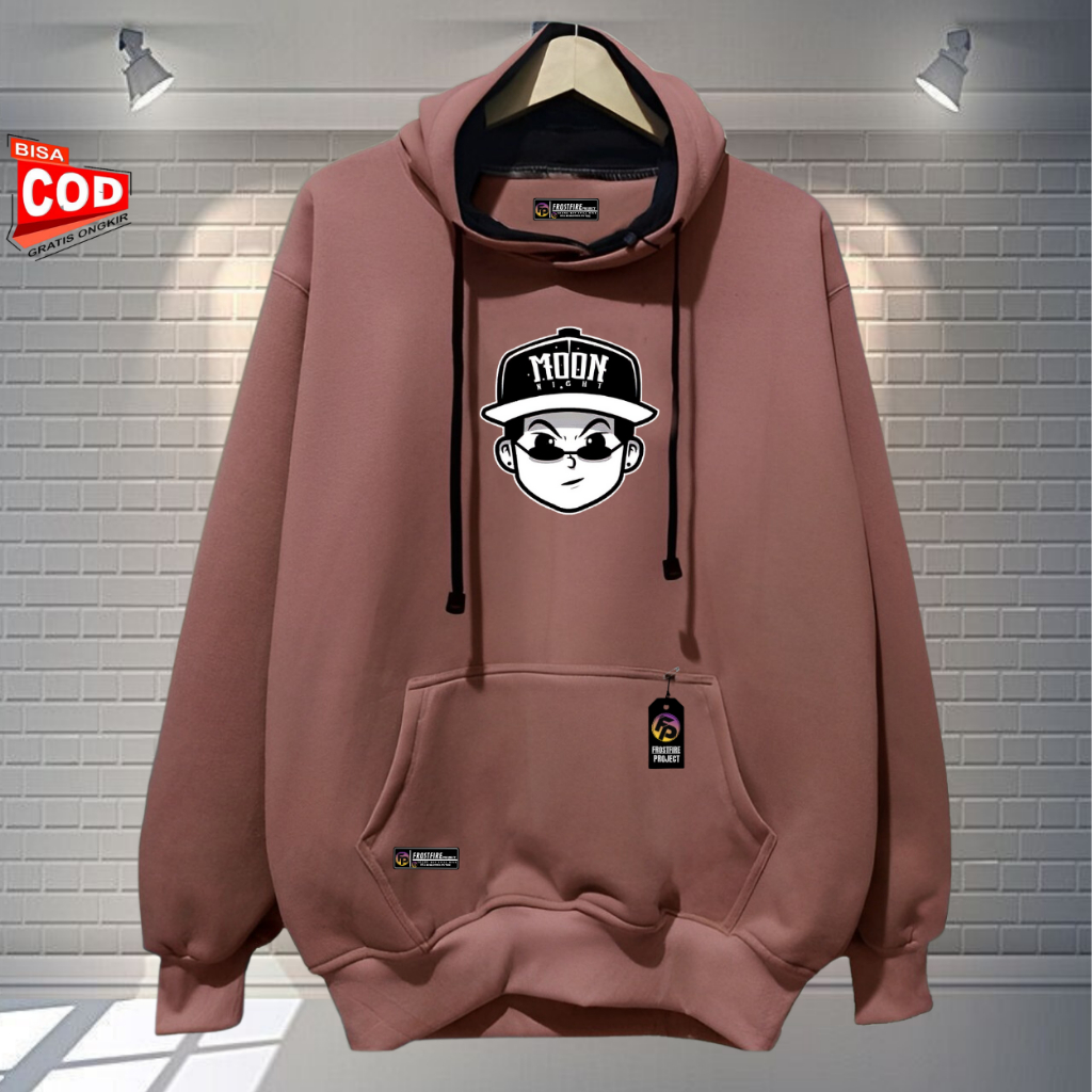 FROSTFIRE PROJECT Hoodie Swetear Bahan Fleece Adem Lembut Hoodie Original Warna Mocca Motif Terbaru 